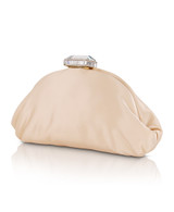 Nude | Leia Satin Pouch Clutch Side