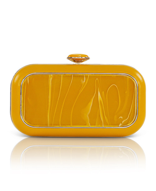 Honey | Jordan Acrylic Box Clutch Front