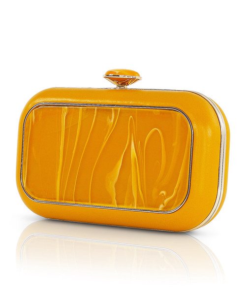 Honey | Jordan Acrylic Box Clutch Side