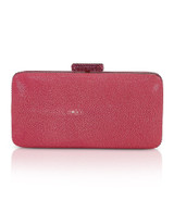 Cherry Blossom | Evelyn Stingray Leather Clutch Back