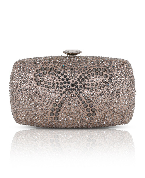 Smoke Diamond | Sheena Crystal Box Clutch Front