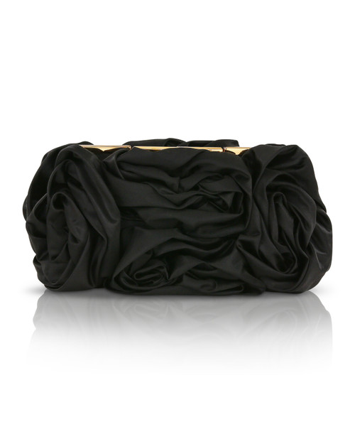 Black | Jett II Blossom Pouch Clutch Front
