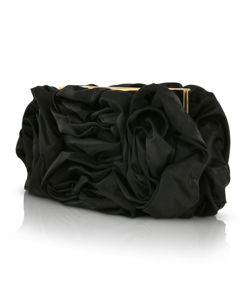 Black | Jett II Blossom Pouch Clutch Side