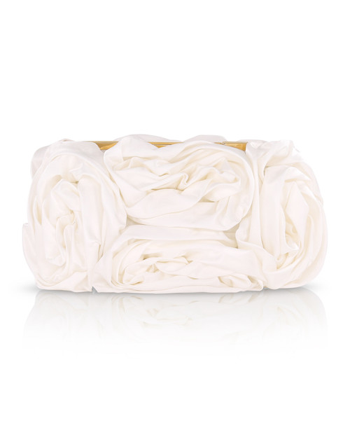 Ivory | Jett II Blossom Pouch Clutch Front