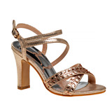 Rose Gold | Strappy Open Toe Metallic Girls Shoe