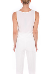 Ivory Georgette Tank | Georgette Tank Top