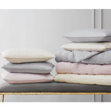 Tufted Matte Satin Twin/TXL 2 Piece Quilt Set Stack