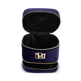 Blue Rectangle Cosmetic Train Case Detail