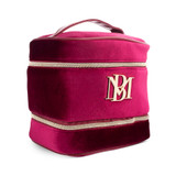 Burgundy Velvet | Rectangle Cosmetic Train Case