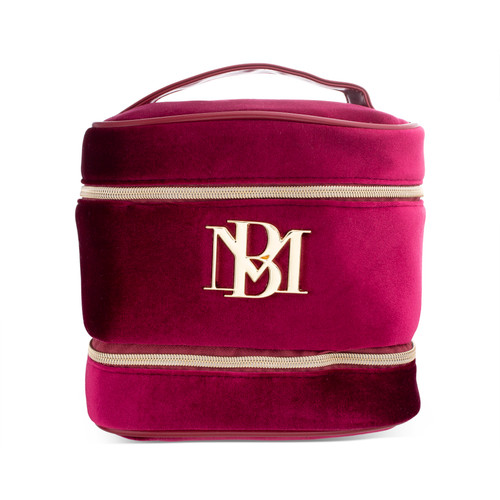 Burgundy Velvet | Rectangle Cosmetic Train Case