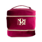 Burgundy Velvet | Rectangle Cosmetic Train Case