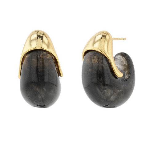 Black | Chunky Resin Hoops