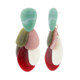 Multi | Multi Colored Stone Drop Earrings