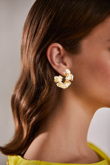 Gold | Floral C-Hoop Earrings Form
