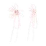 Pink | Pink Crystal Stone Bow Earrings