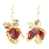 Gold | Gold Flower Drop Earrings