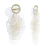 Gold | Shell Chandelier Earrings Front