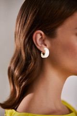 White |White Resin Hoop Earrings Form
