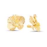 Oversized Metal Flower Earrings Front