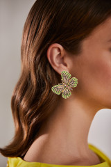 Green | Rhinestone Crystal Butterfly Earrings Form