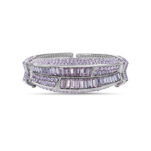 Stunning Mixed Stone Deco Hinge Bracelet Front