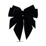 Black Oversized Bow Barrette Front