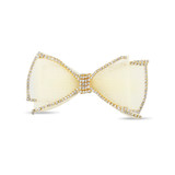 Ivory | Tulle Bow Barrette with Stones