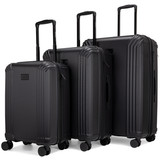 Black | Evalyn 3 Piece Expandable Luggage Set