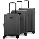 Grey | Evalyn 3 Piece Expandable Luggage Set