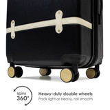 Black Grace Luggage Set Wheels