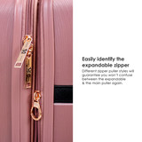 Rose Grace Luggage Set Zippers