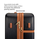 Retro Black Grace Luggage Set Zipper