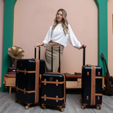 Retro Black Grace Luggage Set Asset