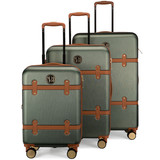 Retro Olive Green | Grace Luggage Set
