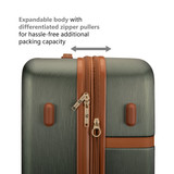 Retro Olive Green Grace Luggage Set Zipper