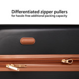 Black | Mia 3 Piece Expandable Retro Luggage Set