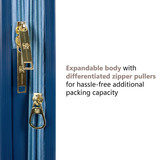 Light Blue | Mia 3 Piece Expandable Retro Luggage Set