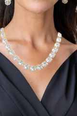 Gold | Simple Stone Tennis Necklace Form