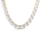 Gold | Simple Stone Tennis Necklace Front
