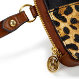 Leopard Vegan Leather Pouch Belt Bag leopard detail
