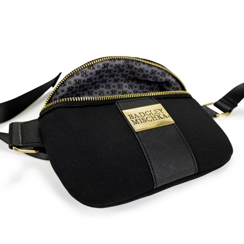 Black Sage Scuba and Vegan Leather Belt Bag lay down