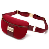Burgundy | Sage Scuba and Vegan Leather Belt Bag