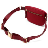 Burgundy | Sage Scuba and Vegan Leather Belt Bag