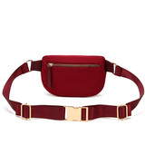 Burgundy | Sage Scuba and Vegan Leather Belt Bag