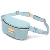 Light Blue | Sage Scuba and Vegan Leather Belt Bag