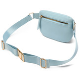 Light Blue | Sage Scuba and Vegan Leather Belt Bag