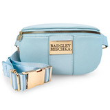 Light Blue | Sage Scuba and Vegan Leather Belt Bag