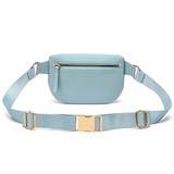Light Blue | Sage Scuba and Vegan Leather Belt Bag