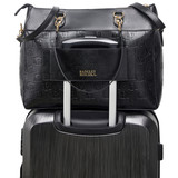 Black | Madalyn Vegan Leather Travel Tote Weekender Bag