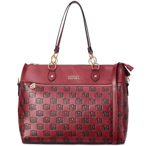 Burgundy | Madalyn Vegan Leather Travel Tote Weekender Bag